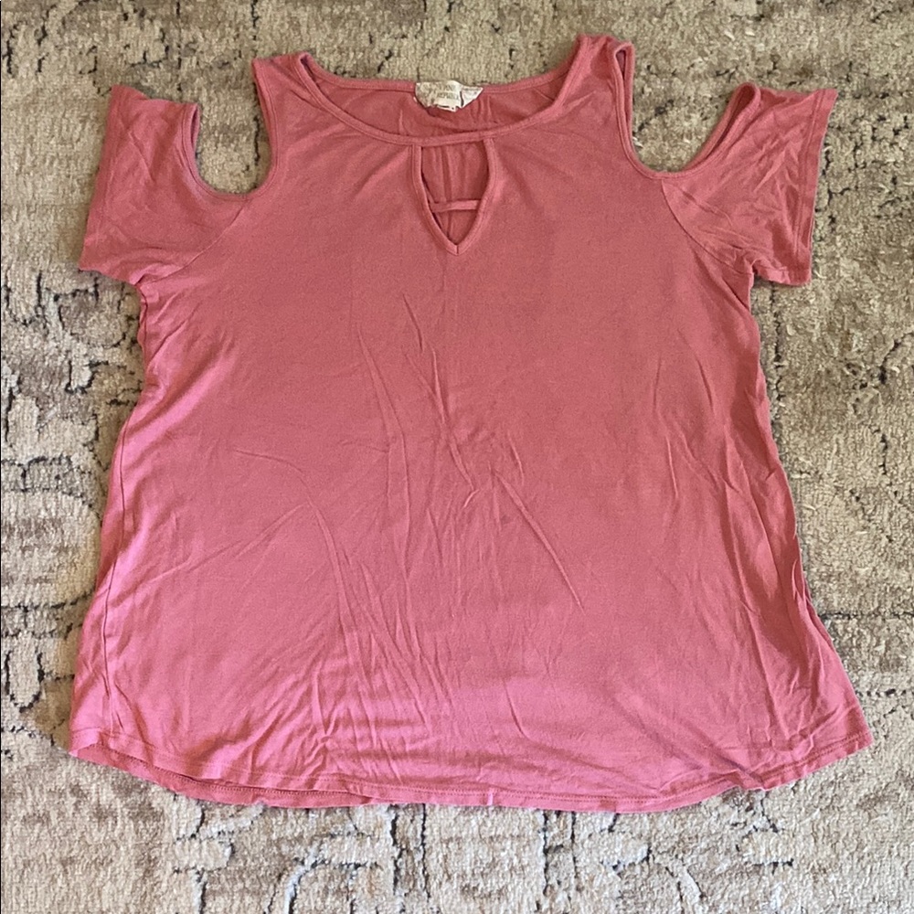 Pink Republic Pink Sleeveless Cut Out Muscle Tee